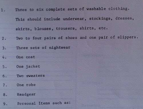 Clothing Allowance Policy, 1970